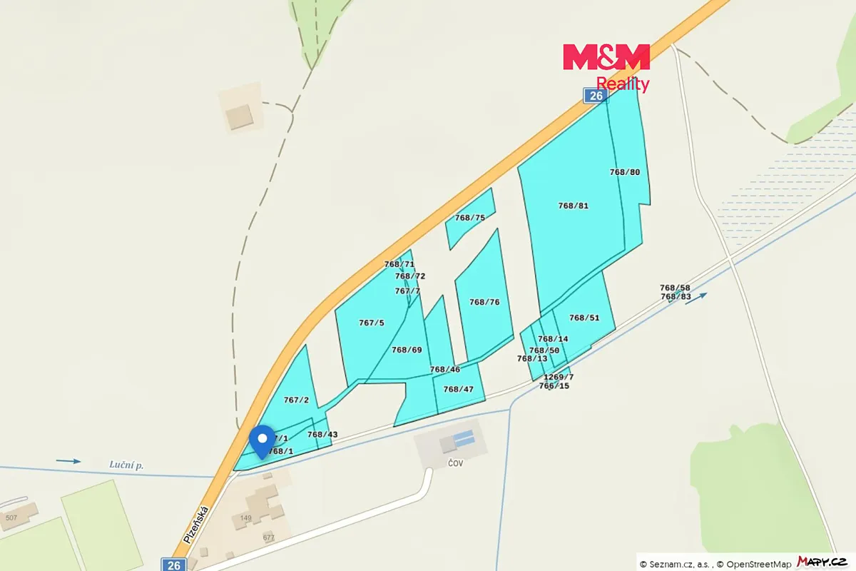 Prodej komerčního pozemku 51322 m²